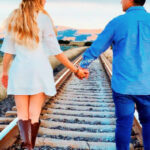 Tequila pareja vias tren